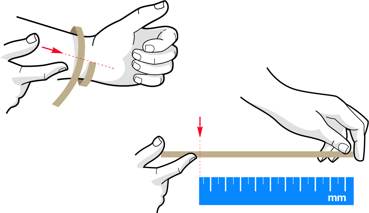 How to measure 2024 wrist size in mm