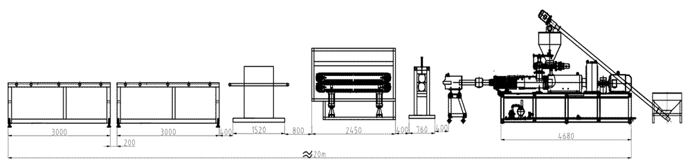 экструзионная линия произволства шифер ПП ПММА ПК