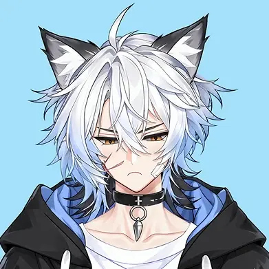 Грусть — VTuber модель парня-волка