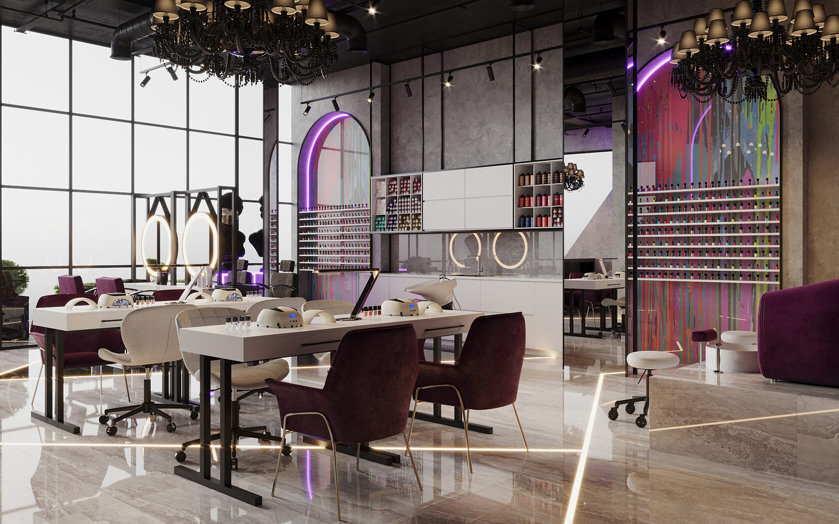 APXPLAN. Дизайн зоны маникюра «VNAIL studio»