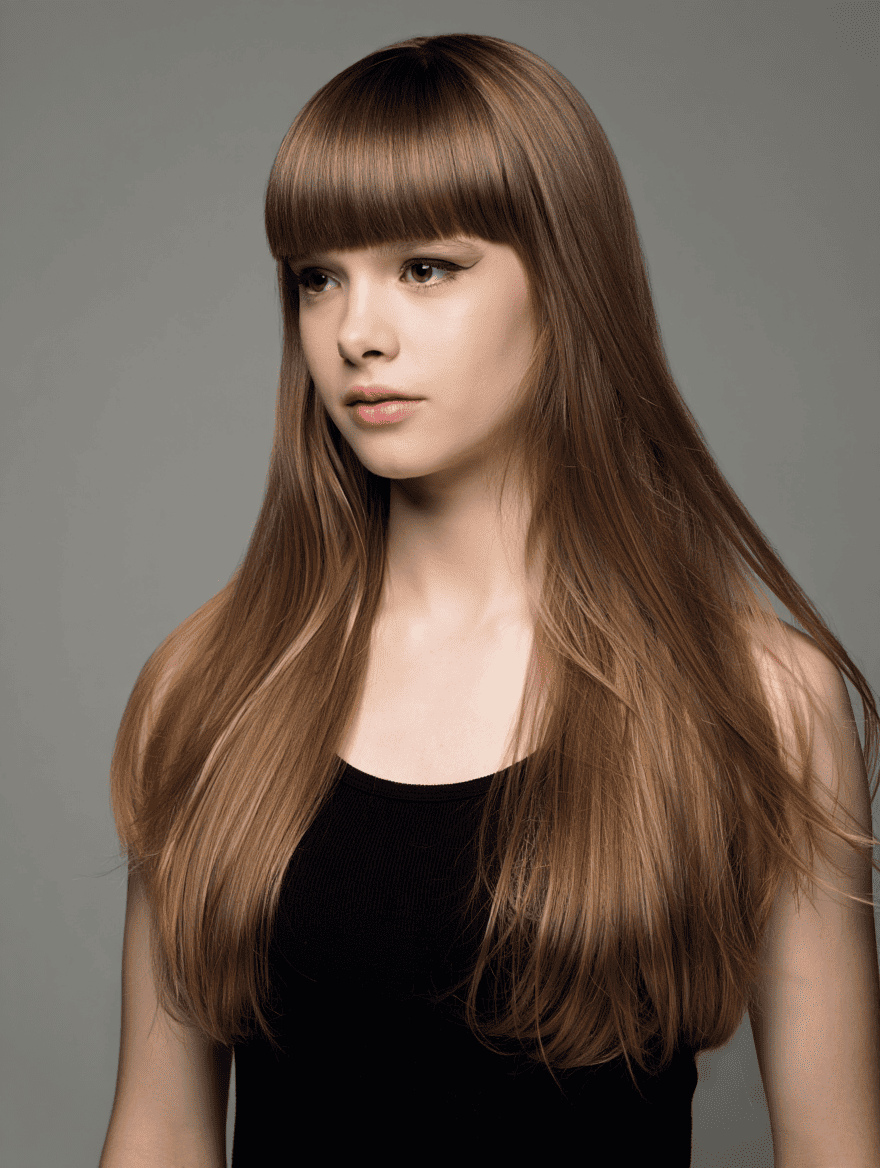 Прямая челка