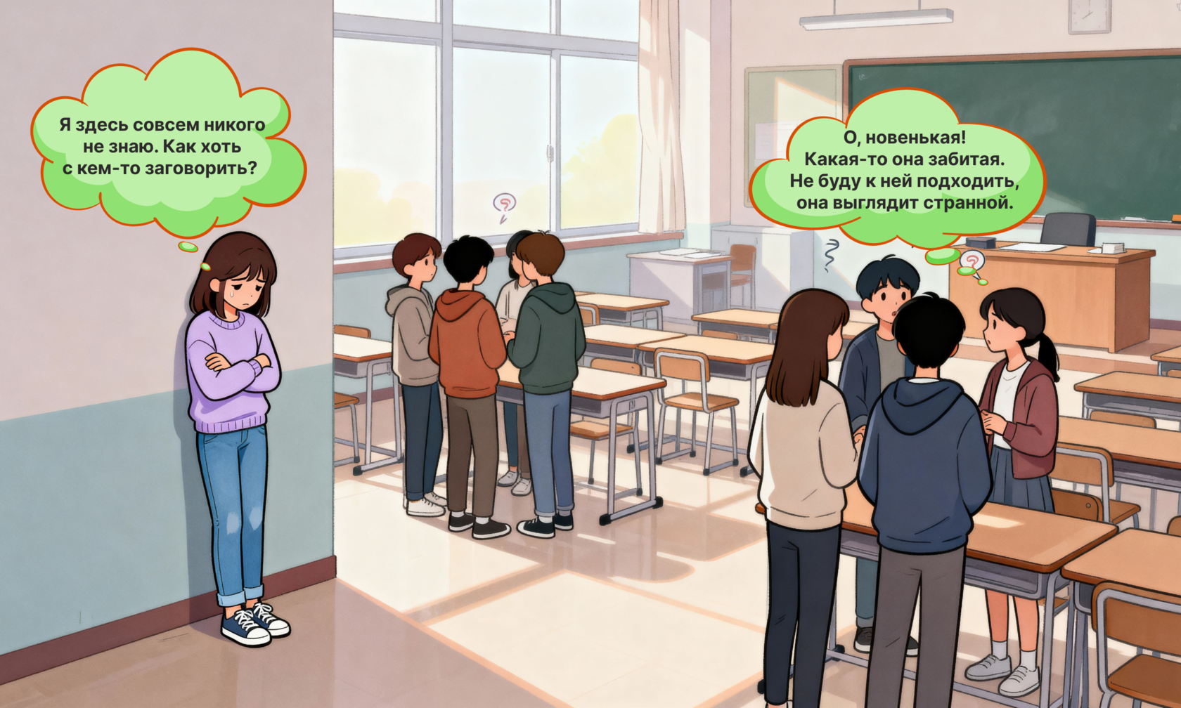 У ребенка не получается влиться в новый коллектив