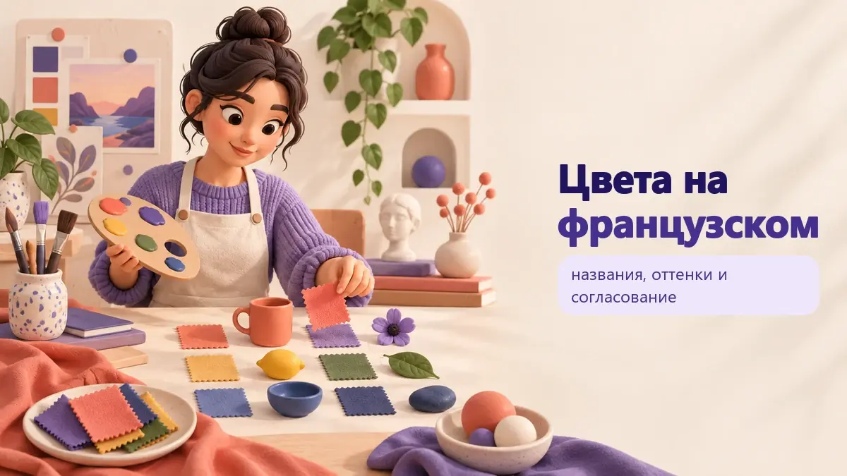 Обложка статьи «Цвета на французском»: тематическая учебная композиция LaRou