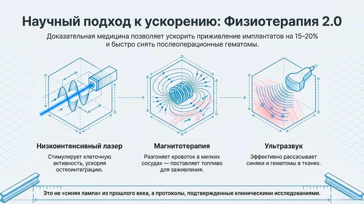 Физиотерапия - приживление имплантатов