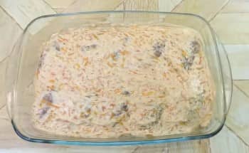 Приготовление ленивых голубцов в томатно-сметанном соусе в духовке: шаг 11