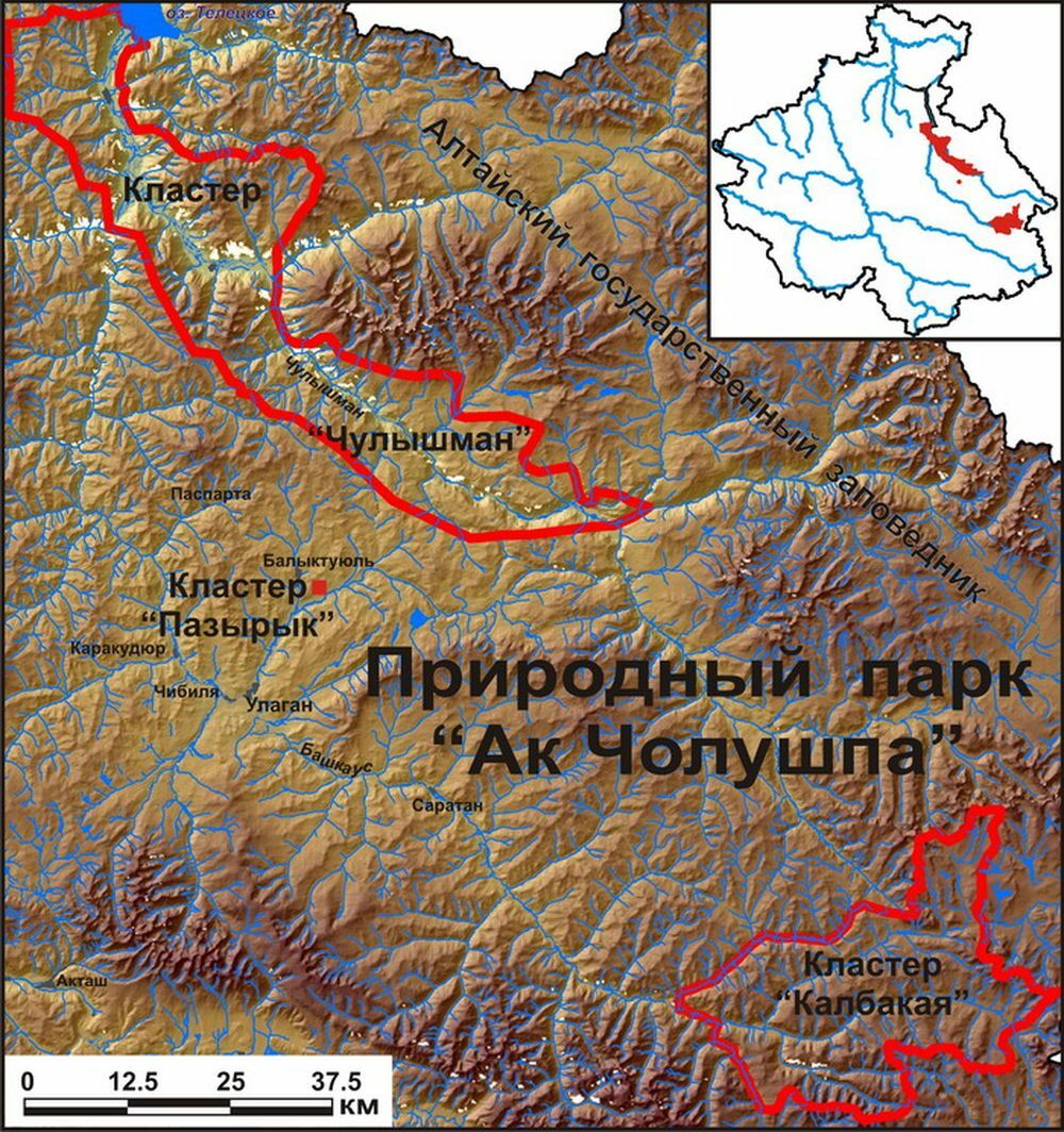 Чулышманская долина карта