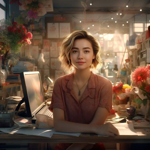 Девушка-флорист предприниматель