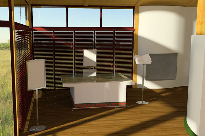 Визуализайция дизайн проекта визит-центра заповедника