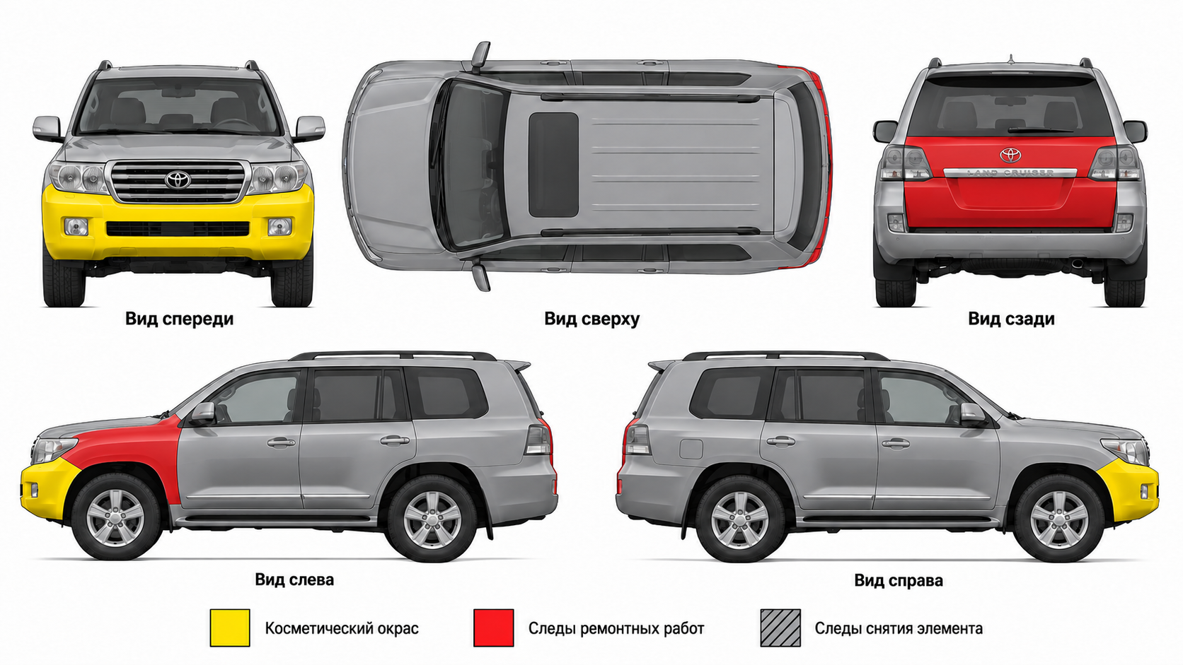 Карта ЛКП Toyota Land Cruiser