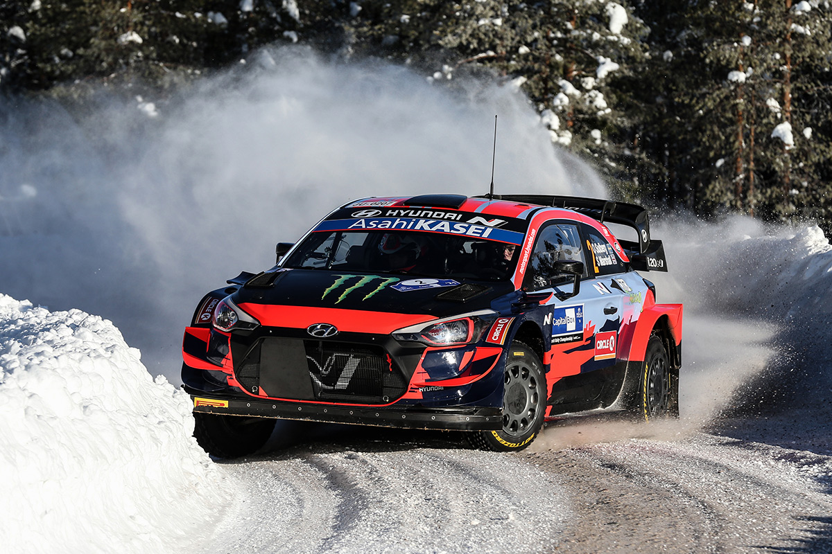 Оливер Сольберг и Себ Маршалл, Hyundai i20 Coupe WRC, Arctic Rally Finland 2021