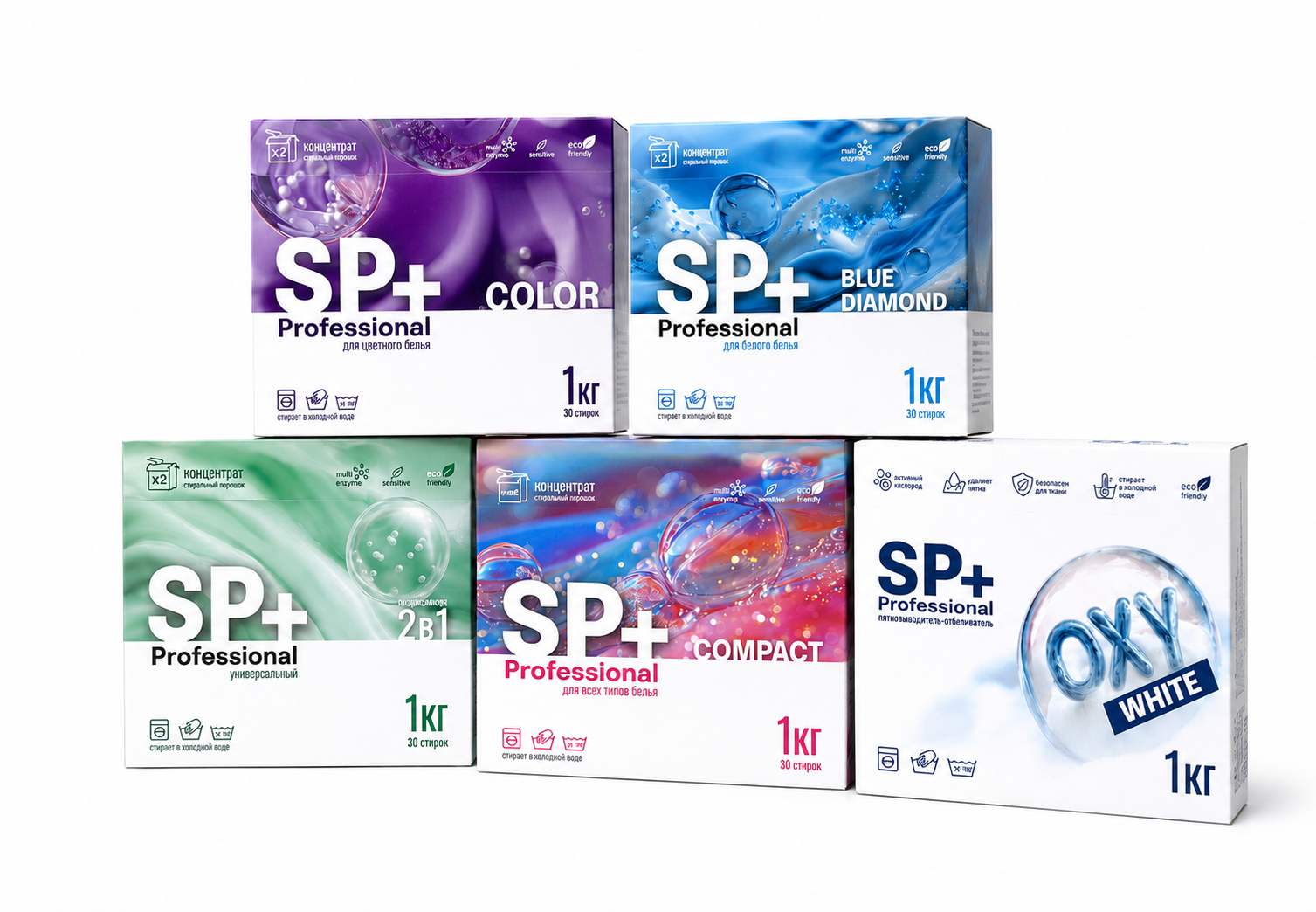 Стиральные порошки SP+ Professional — концентраты оптом от производителя
