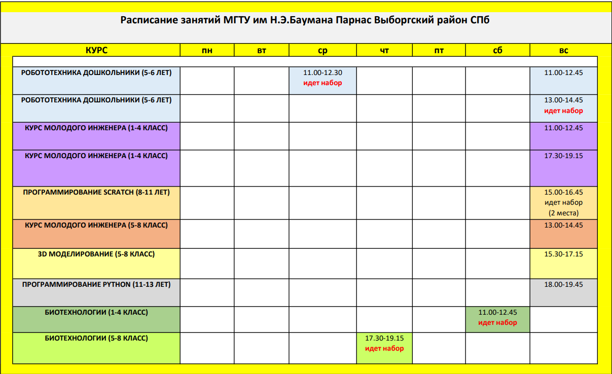 Инжинириум МГТУ им. Н.Э. Баумана Парнас Выборгский район СПб