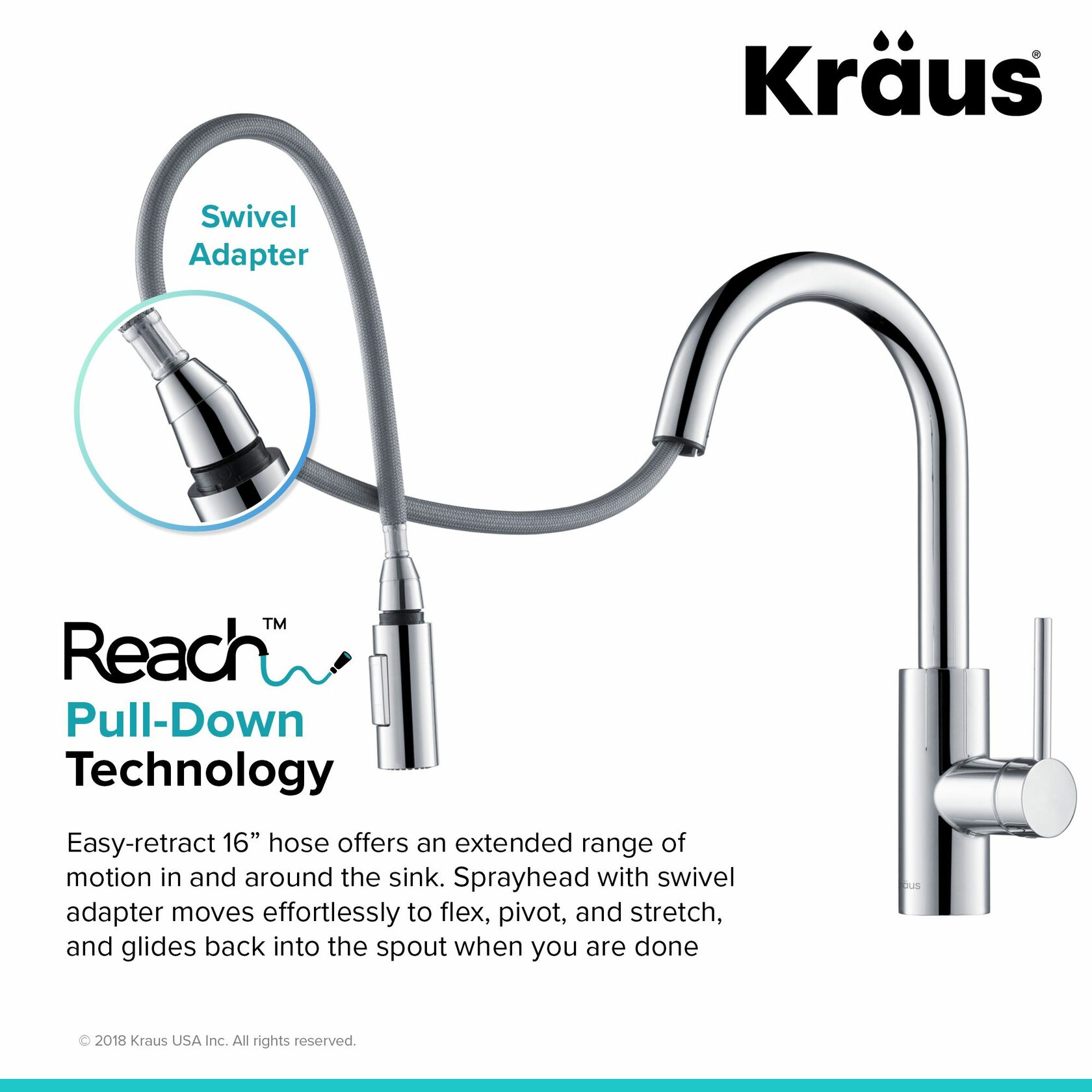 Кухонний змішувач Kraus KPF-2620CH - изображение 9