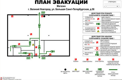 Объекты на которых руководитель организации обеспечивает наличие планов эвакуации людей при пожаре