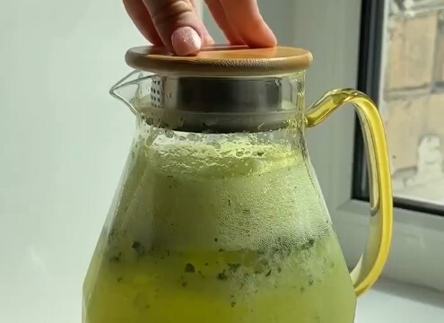 Приготовление лимонада с киви и лимоном: шаг 7