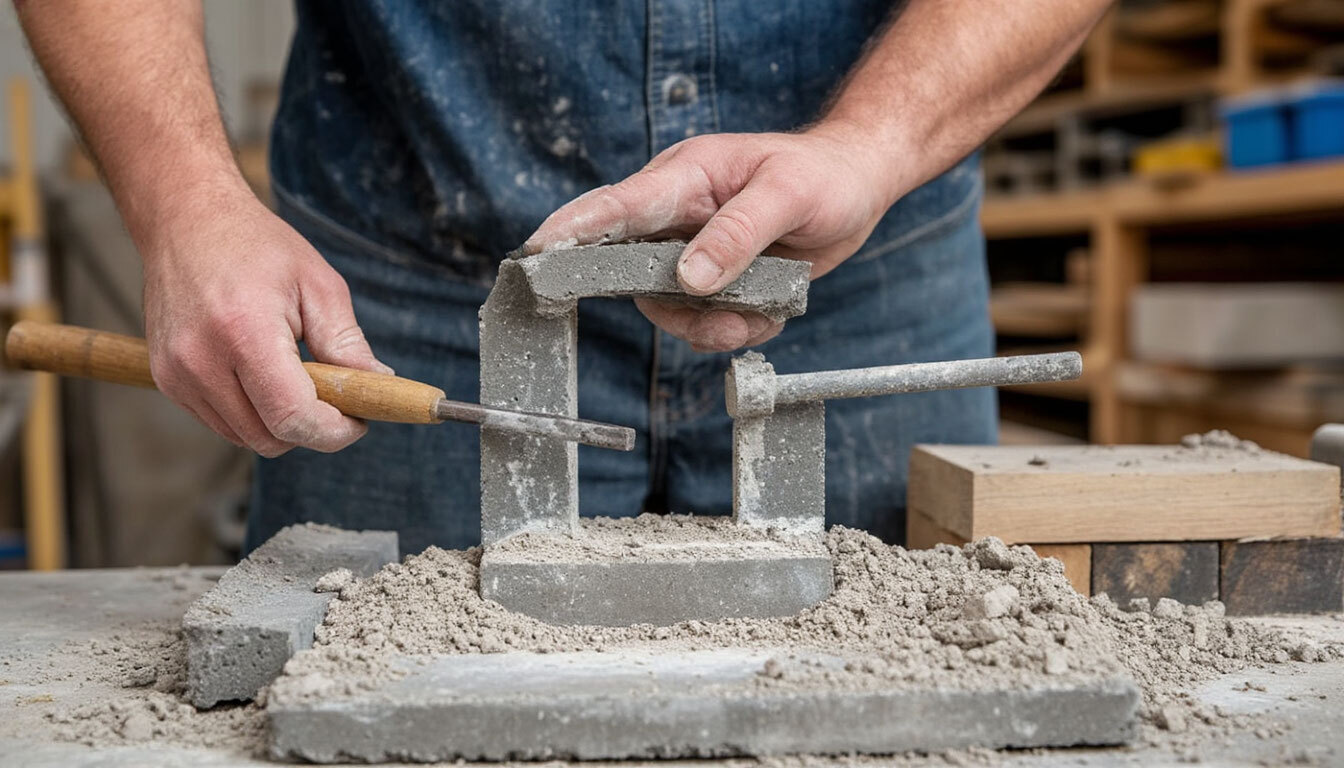 Испытание растяжение при изгибе бетона