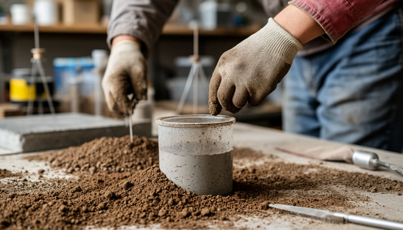 Лаборатория испытание грунта и бетона