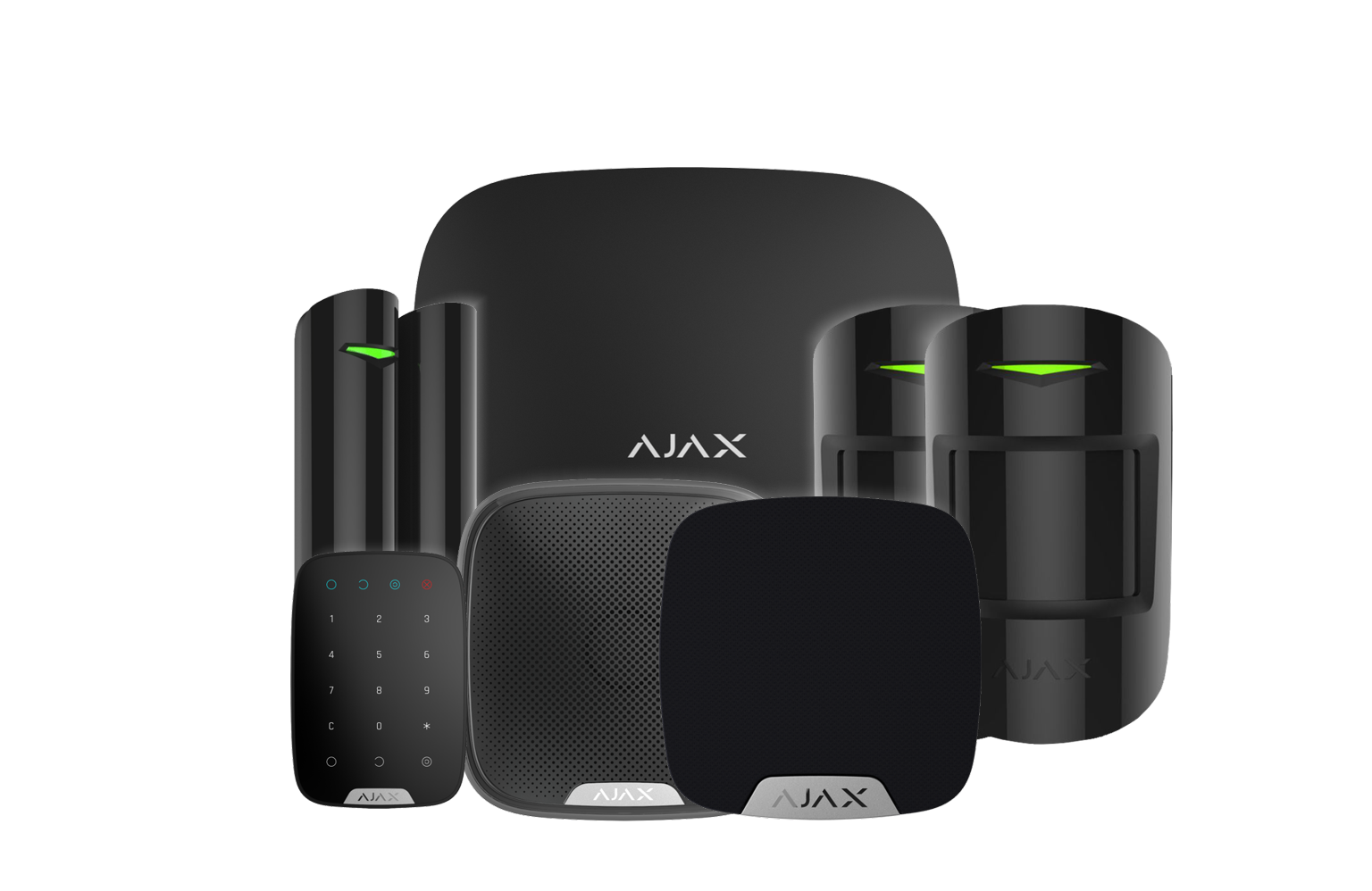 Ajax's. Ajax Starter Kit. Starter Kit cam Hub 2. Ajax HUBKIT 2 (черный). Ajax HUBKIT Plus Black.