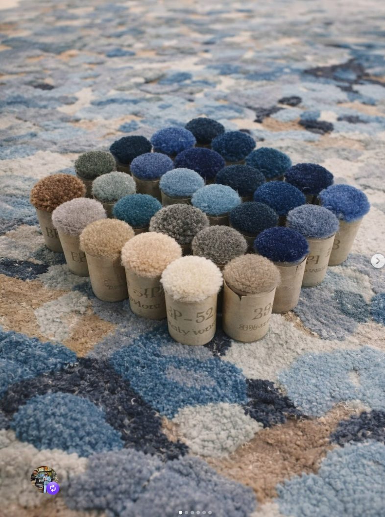Finished bespoke rug close-up