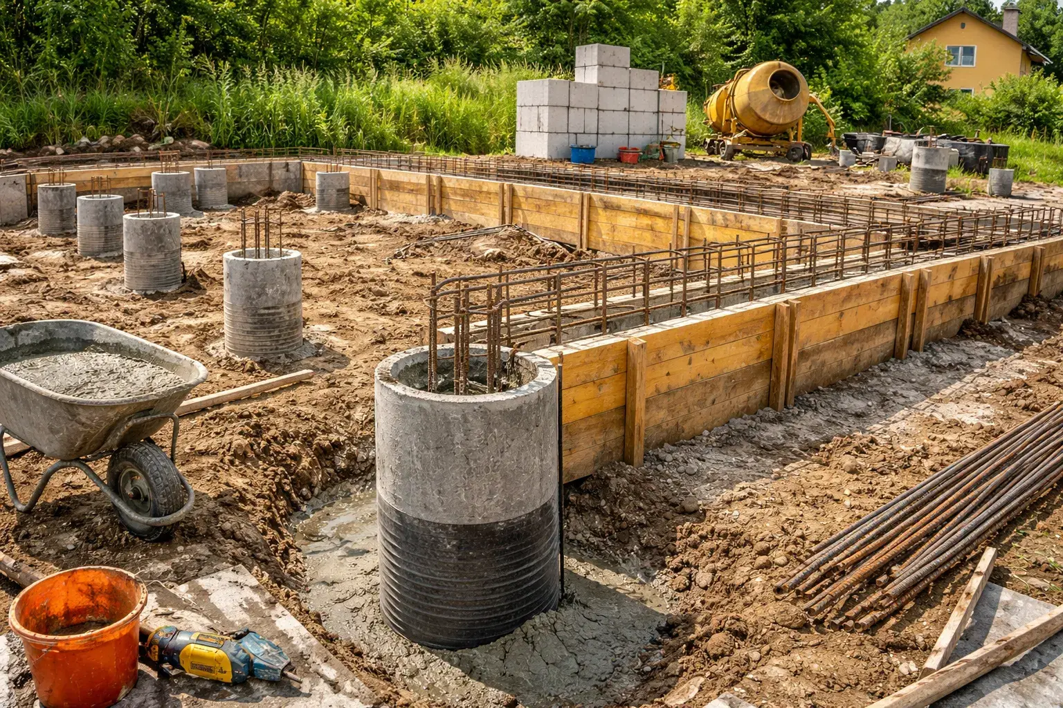 Свайный фундамент своими руками