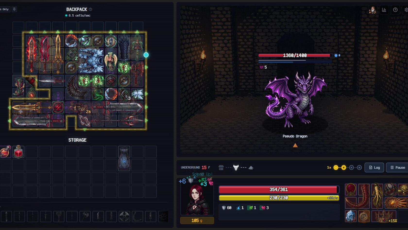 Backpack Dungeon — пиксельный roguelike, построенный на направлениях атак и связях предметов