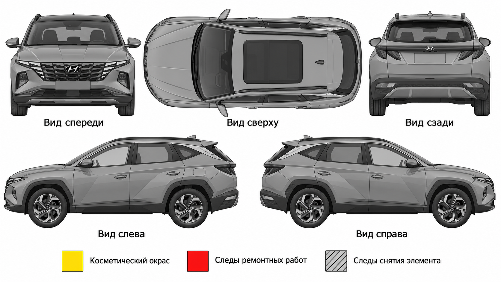 Карта ЛКП Hyundai Tucson