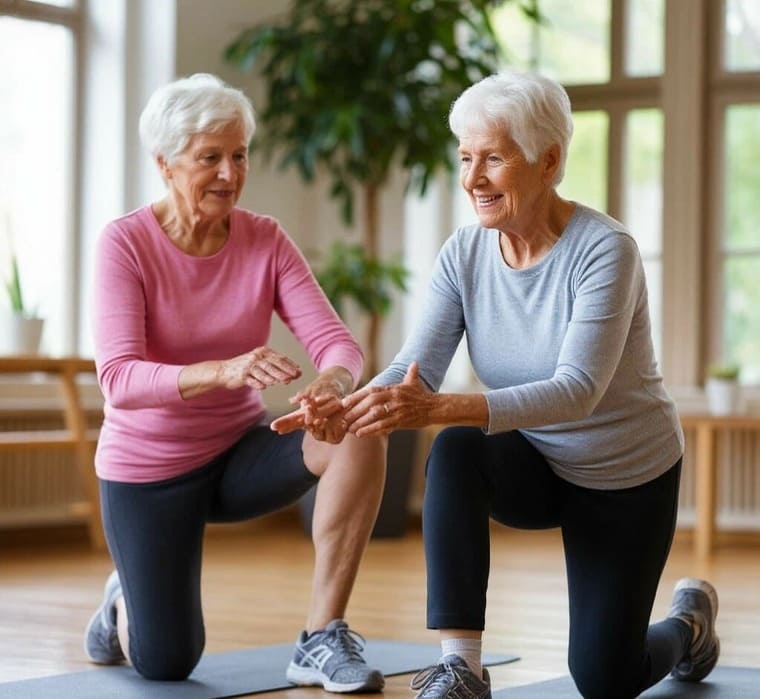 Суставная гимнастика в Центре «Ломоносовец» в рамках проекта «Московское долголетие»
