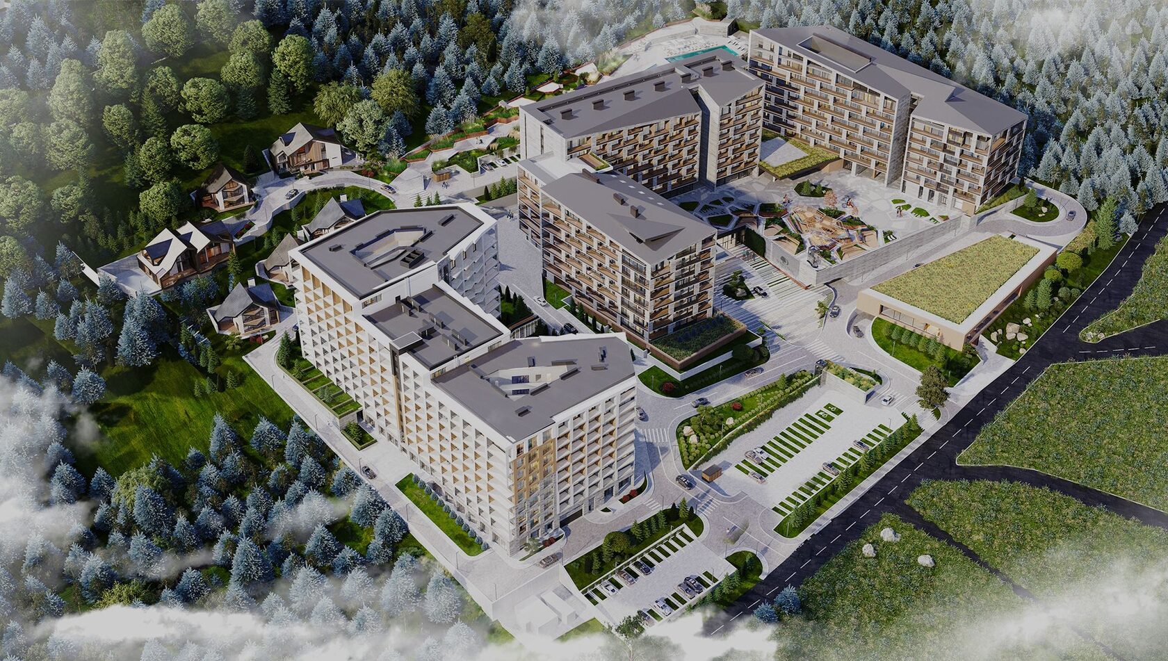Карта расположения комплекса Поляна Пик