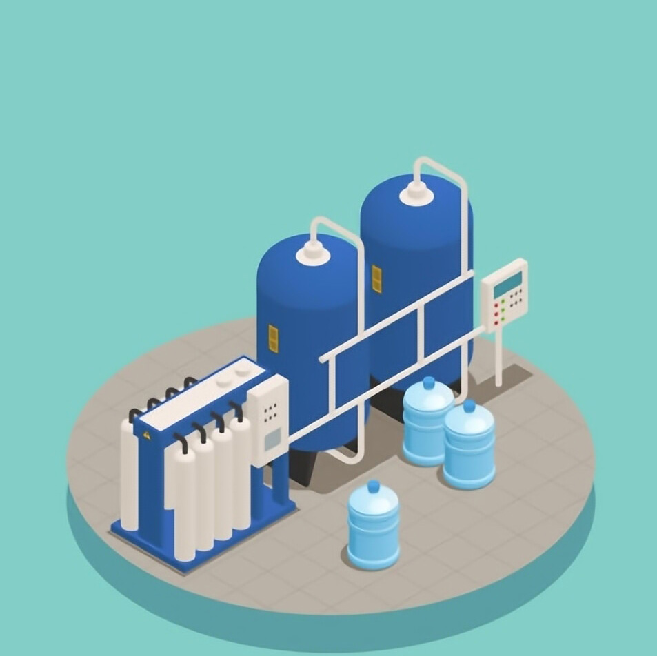 Water treatment Plant illustration