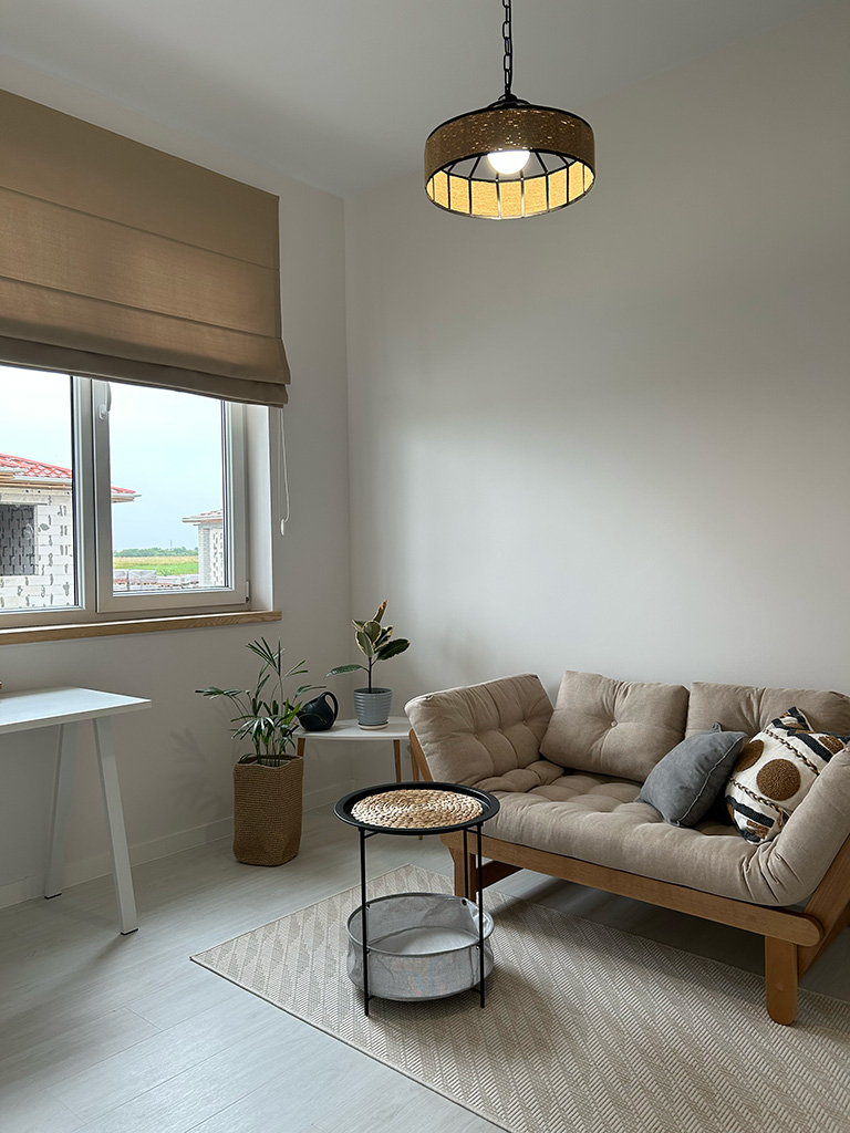 римские шторы в гостиной