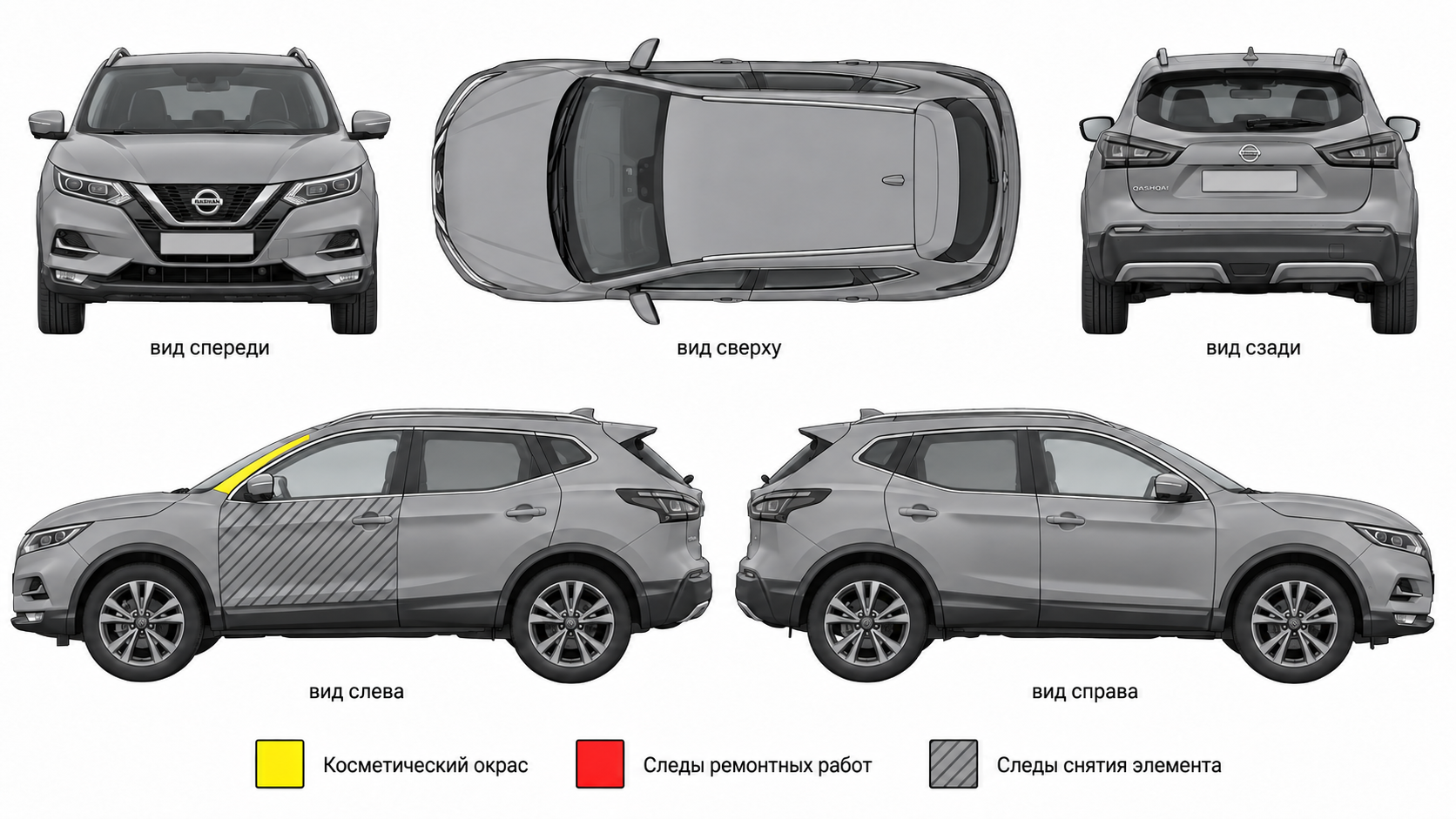 Карта ЛКП Nissan Qashqai
