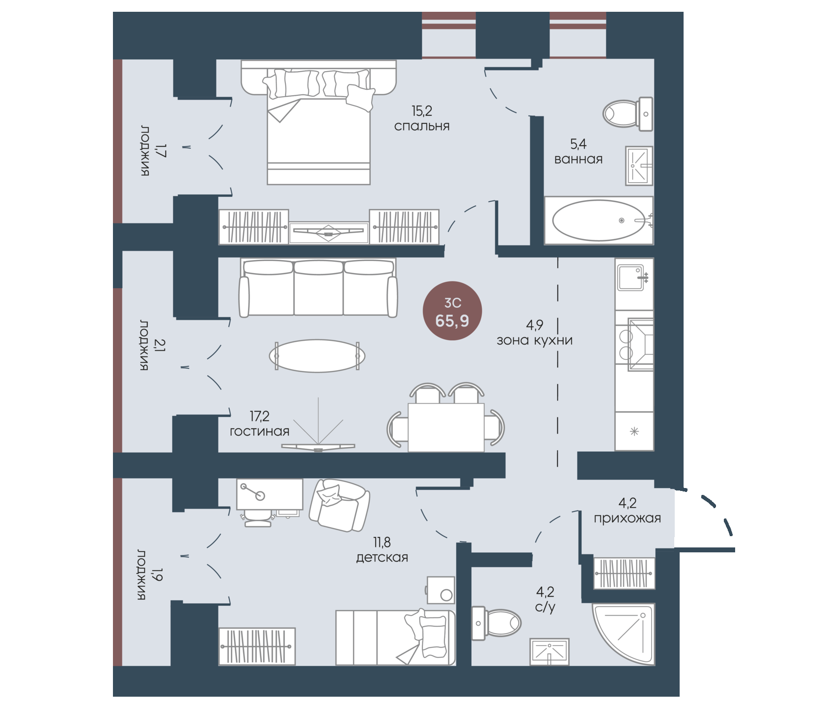 Жилой модуль в Белореченске планировка Жилой модуль в Белореченске планировка