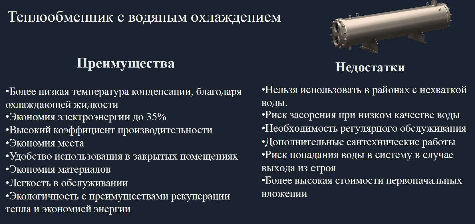 Теплообменник с водяным охлаждением