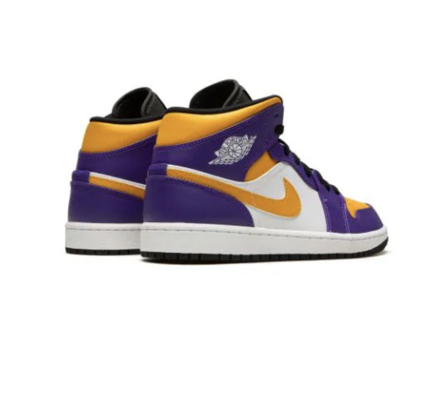 Кроссовки Nike Air Jordan 1 Mid &quot;Lakers&quot; купить оригинал