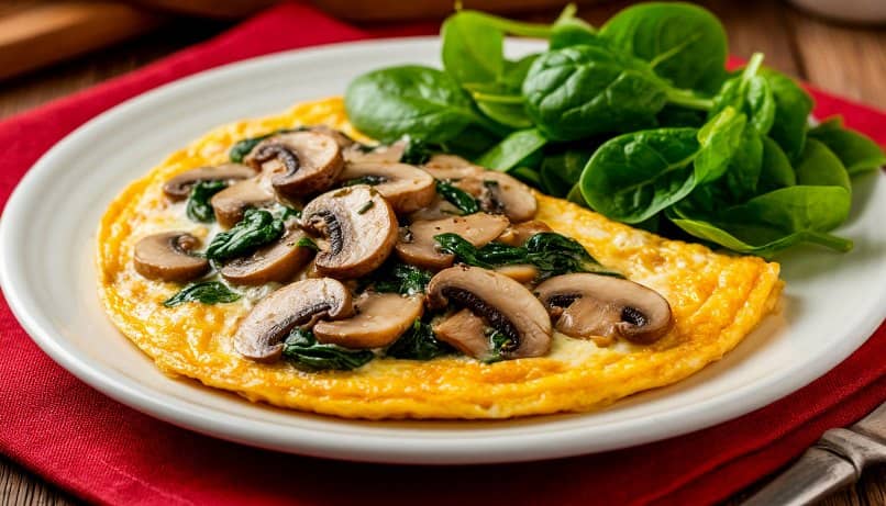 омлет с грибами и сыром