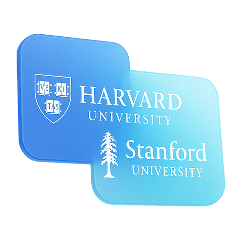 Карточки офферов Harvard и Stanford