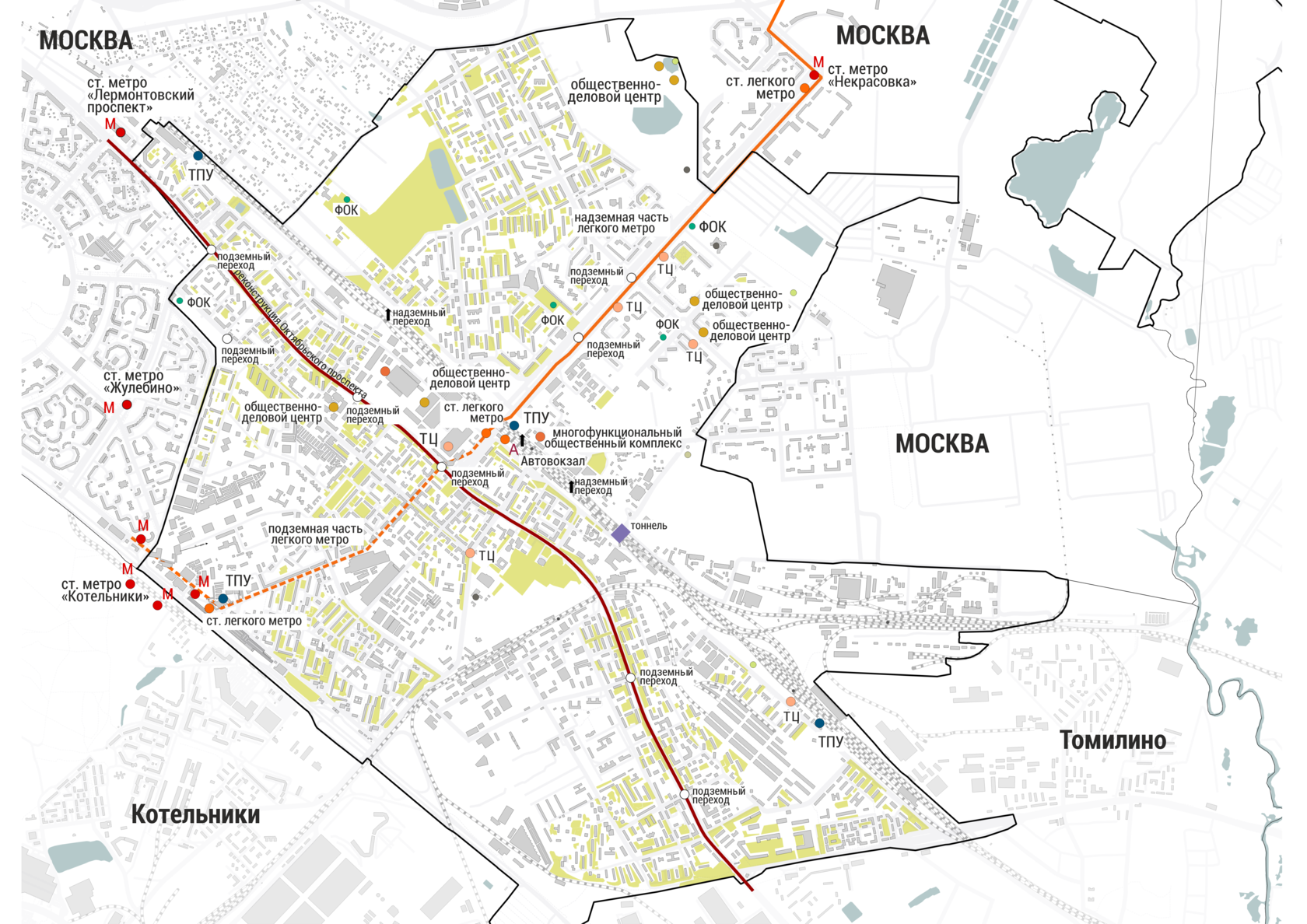 Томилино московская область на карте