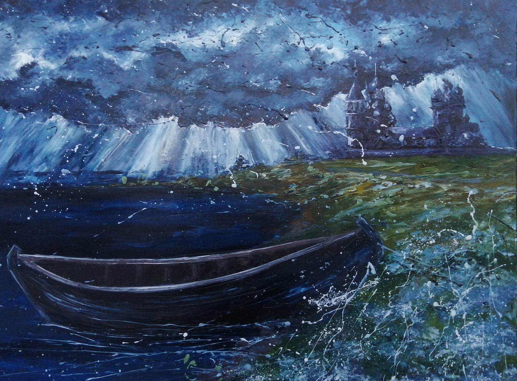 Large canvas oil painting