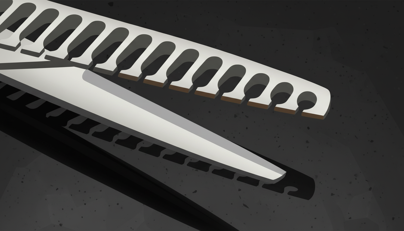 Филировочные парикмахерские ножницы Mizuka с гладкой заточкой.