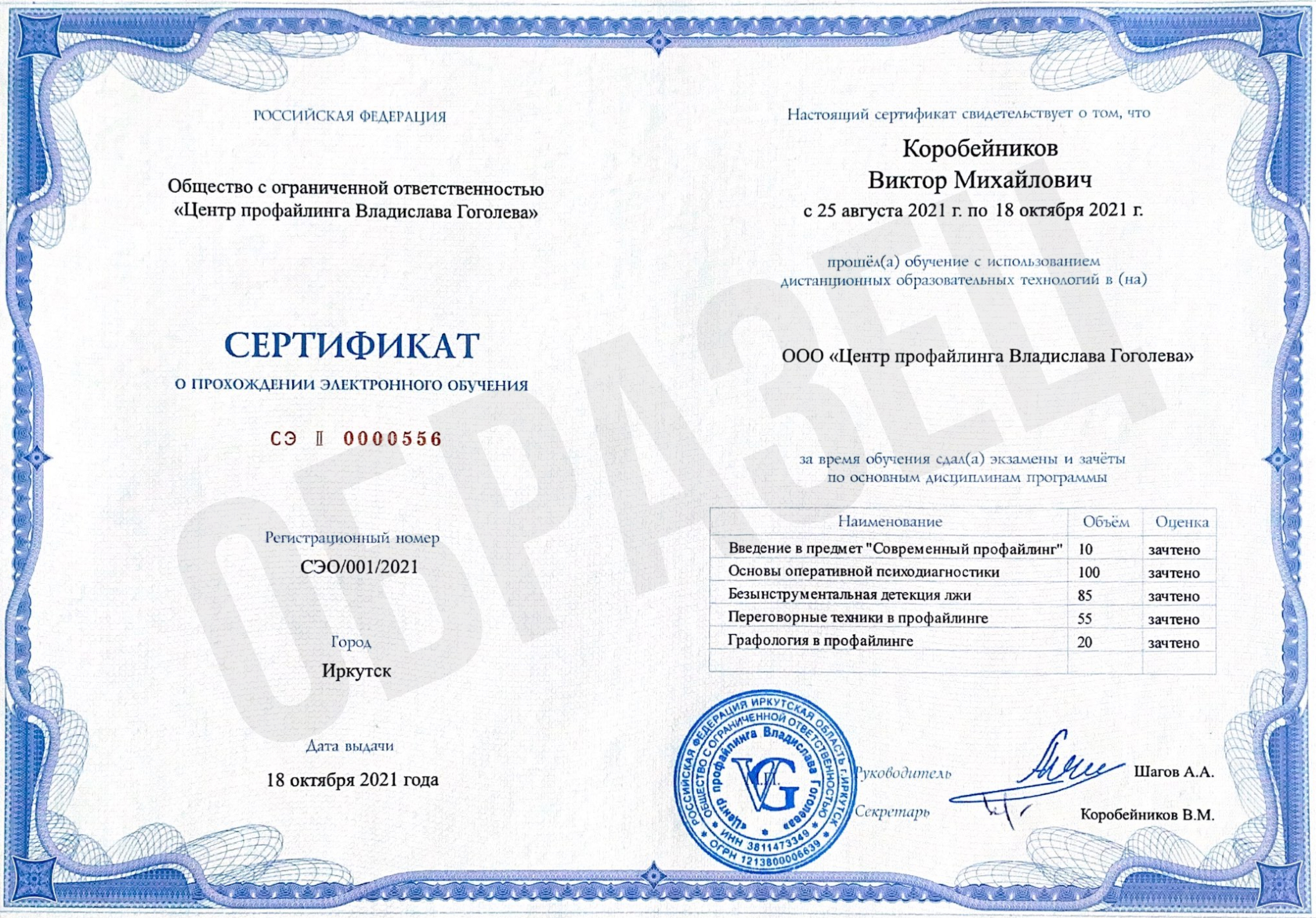 Обучение профайлингу. Профайлинг МФТИ диплом