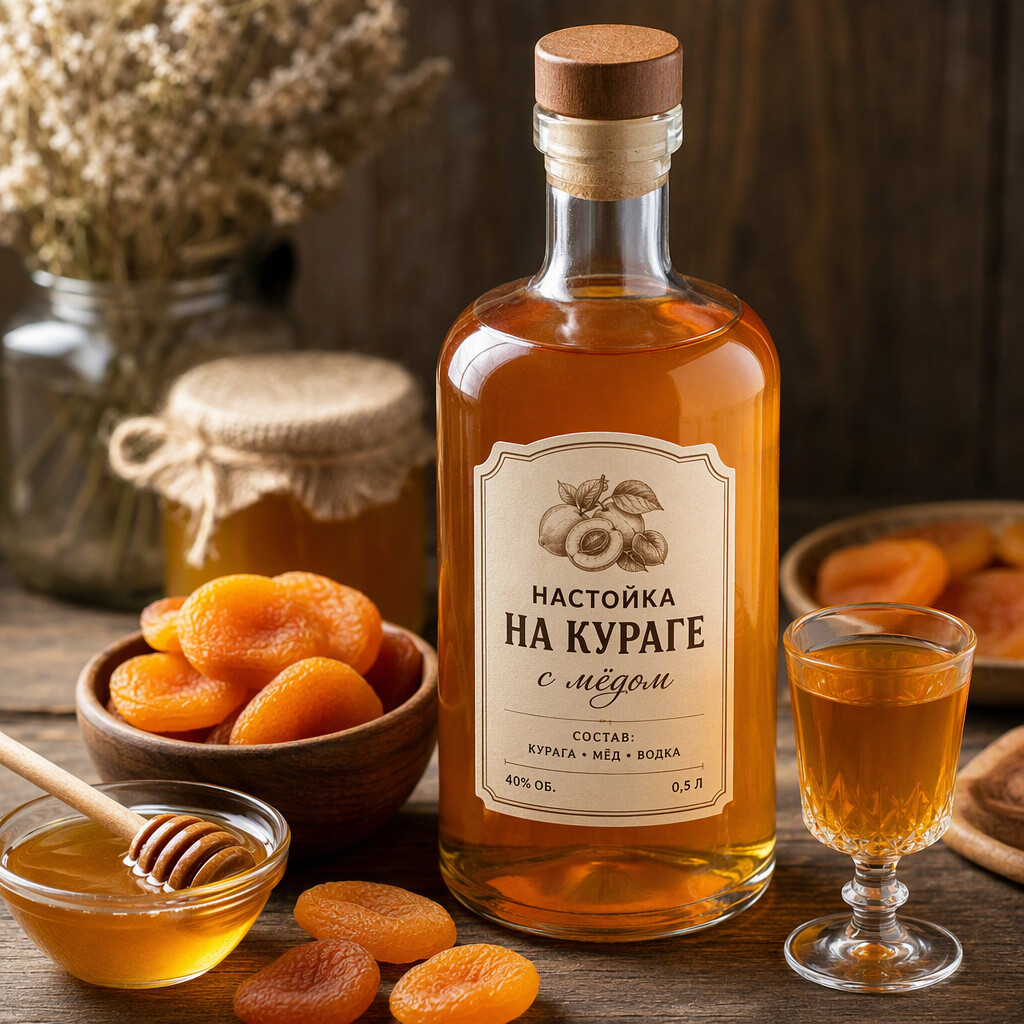 Настойка на кураге с мёдом