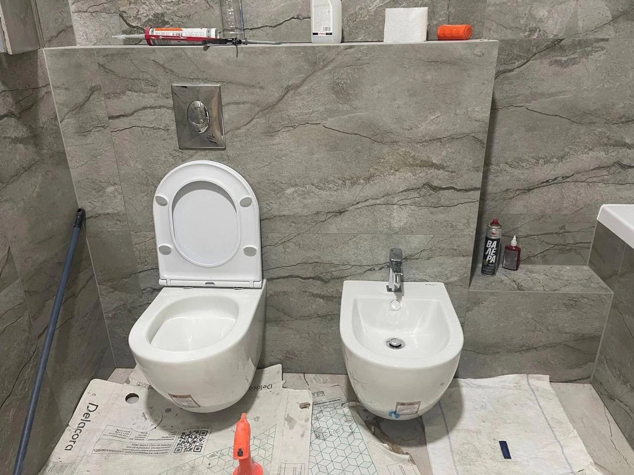 Сантехника в процессе установки
