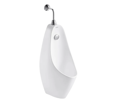 Белый подвесной писсуар с верхним внешним подводом воды 