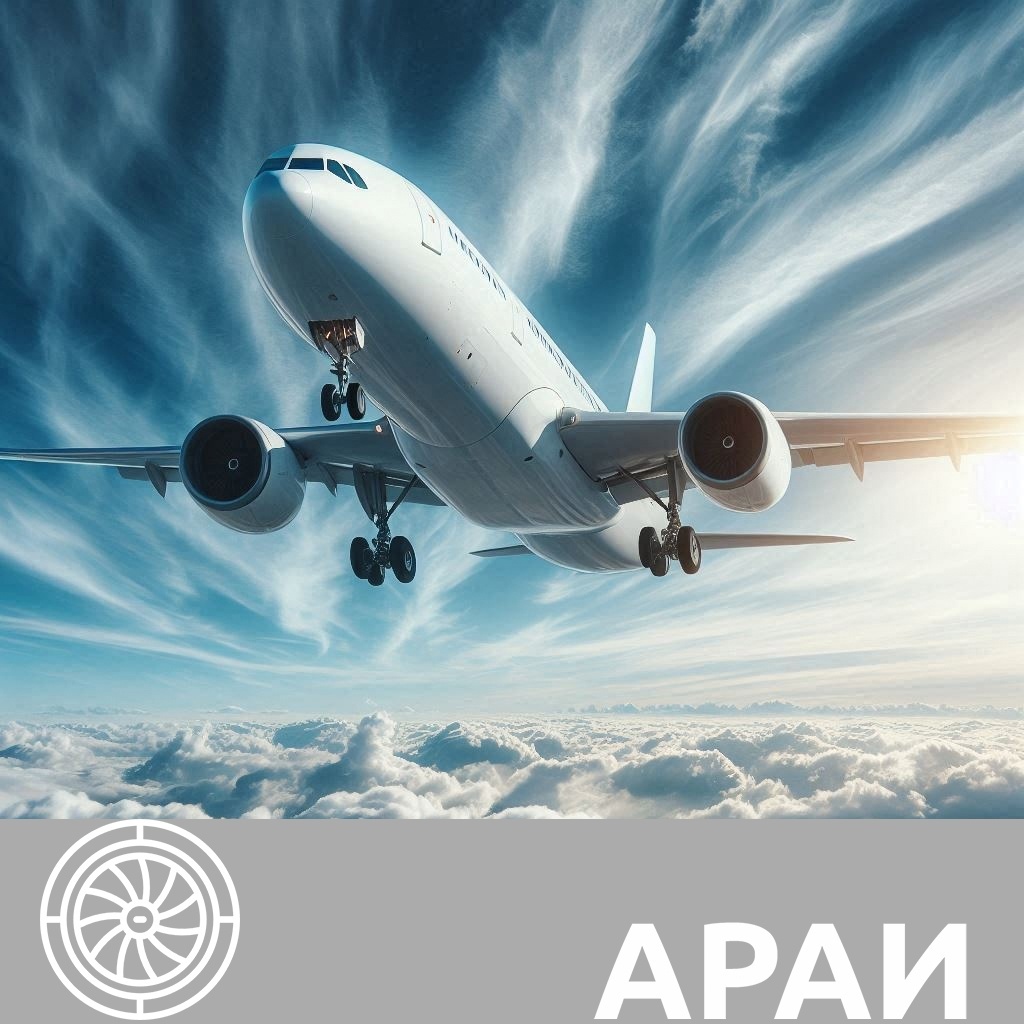 Самолет летит в облаках