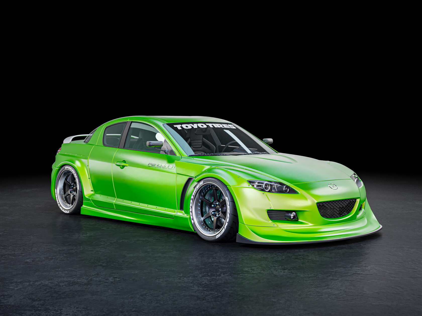 FENDERIST SPEC S 50mm fender flares kit / WIDE BODY KIT Mazda RX8 2003