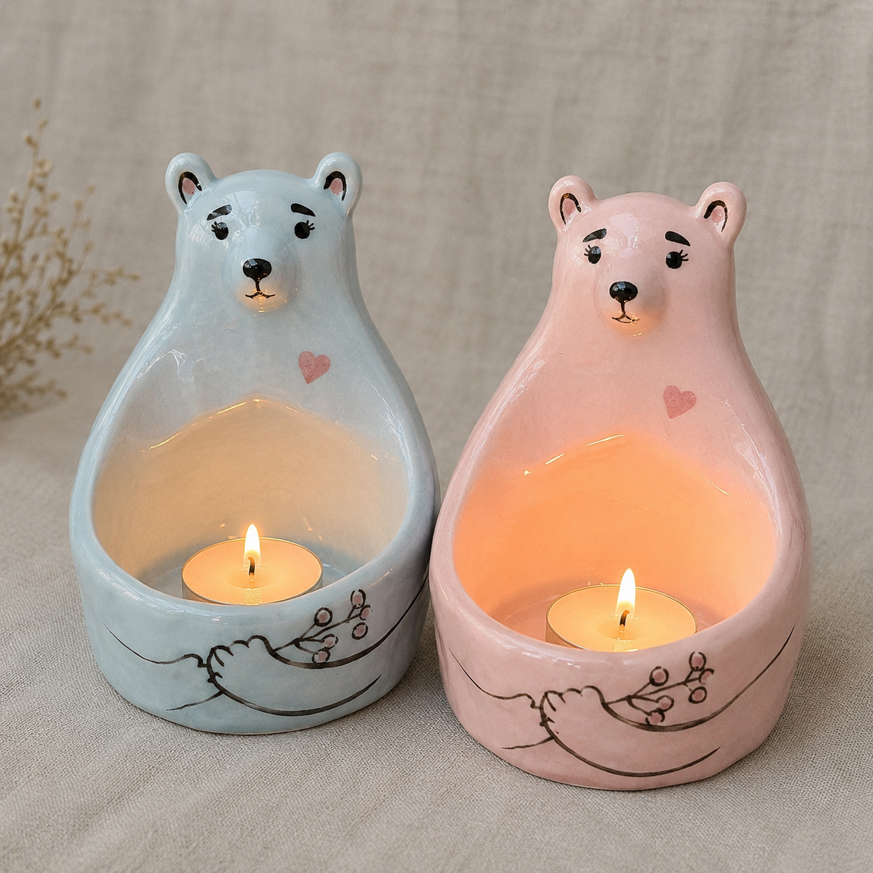pink and blue ceramic piece, baby gender reveal ideas