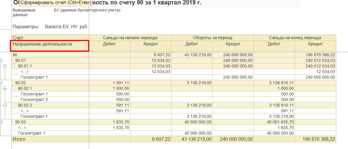 1С Комплексная автоматизация 2: направление деятельности в регламентированном учете