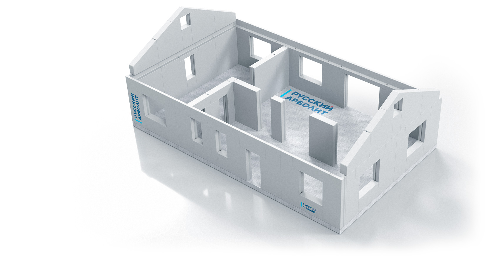 Проект дома из арболитовых панелей 105 м² – SA021