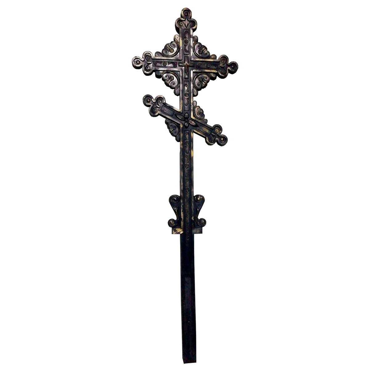 Могильный крест кованый литой
