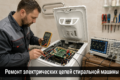 Ремонт электрических цепей стиральной машины